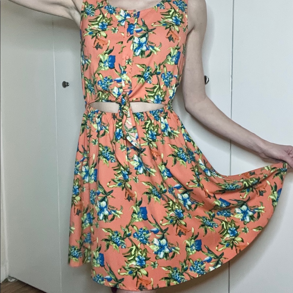 Hawaiian print dress